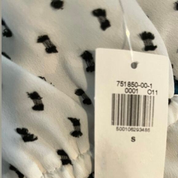 Old Navy ruffled peplum blouse size Small peasant top boho preppy Parisian chic - Picture 7 of 8